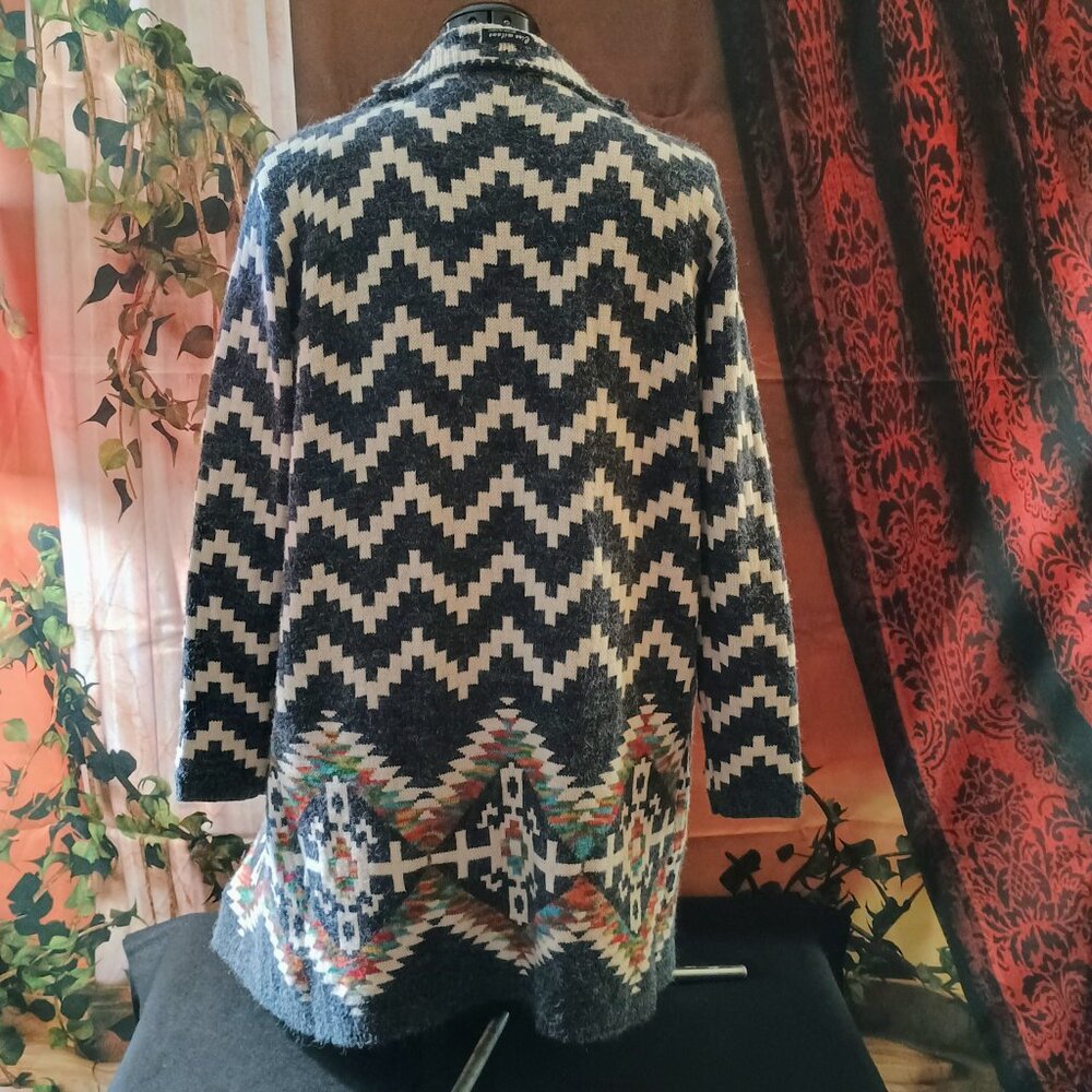 ECU: Ciao Melano Design In Paris Size 0X Southwest Cardigan - Picture 2 of 4
